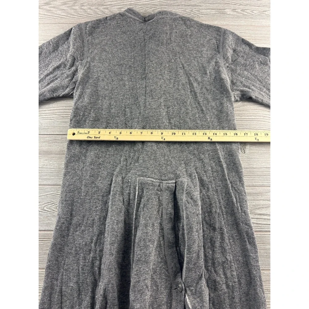 LL Bean Mens Gray Wool Blend Union Suit Thermal Bodysuit 237789 Small Regular